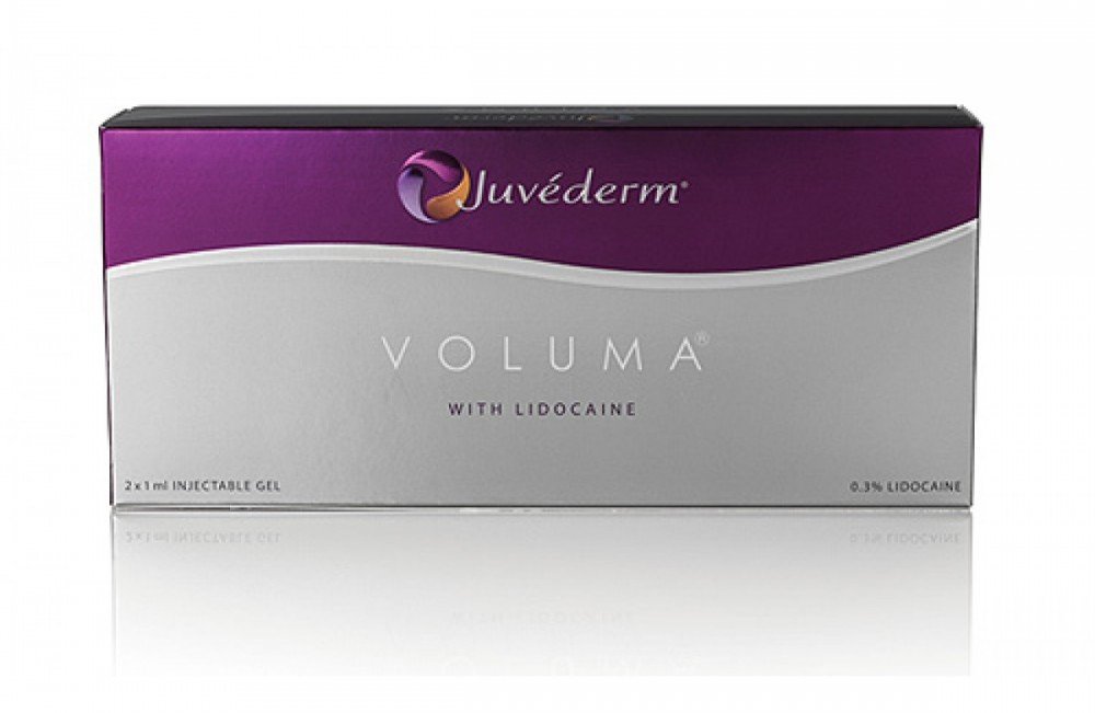 Juvederm Voluma in product box.
